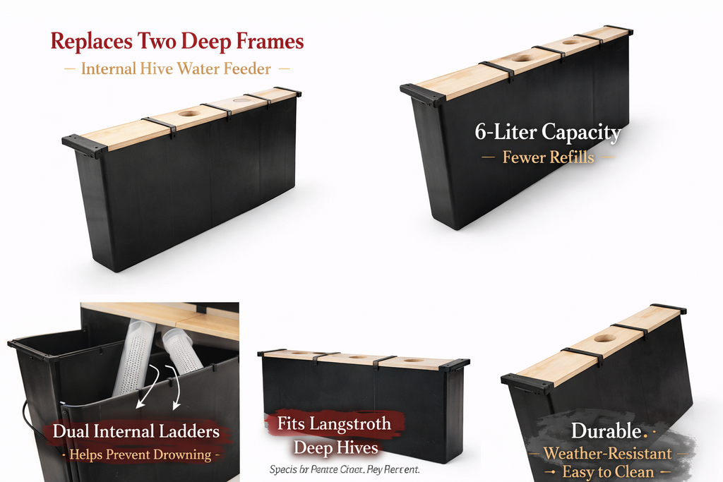 Internal Hive Water Feeder – 6L Capacity, Replaces Two Deep Frames