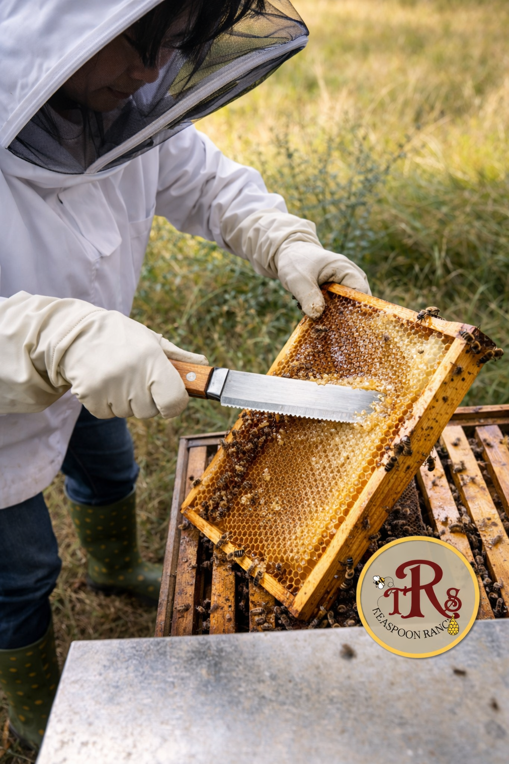 Stainless Steel Beekeeping Uncapping Knife | Wooden Handle