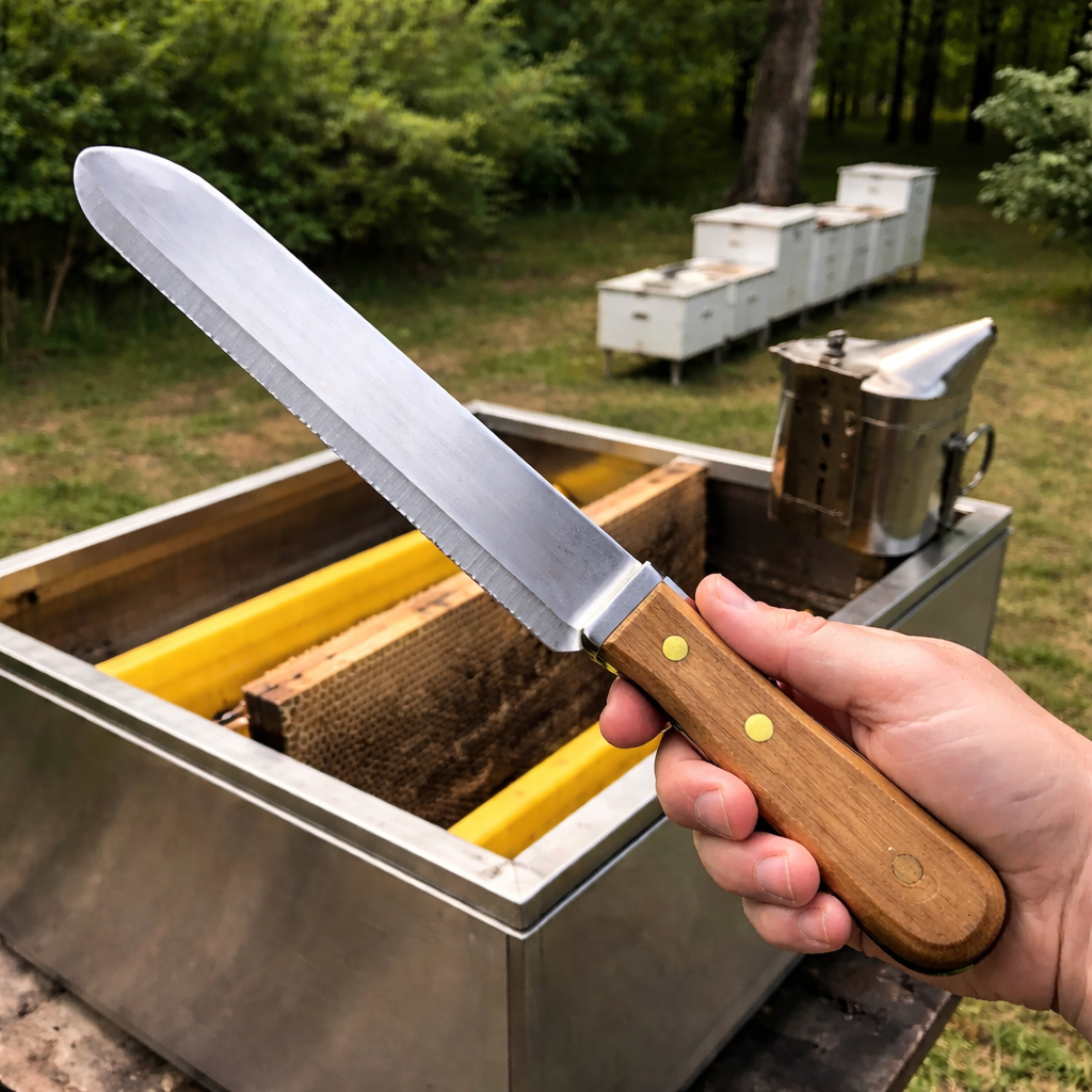 Stainless Steel Beekeeping Uncapping Knife | Wooden Handle