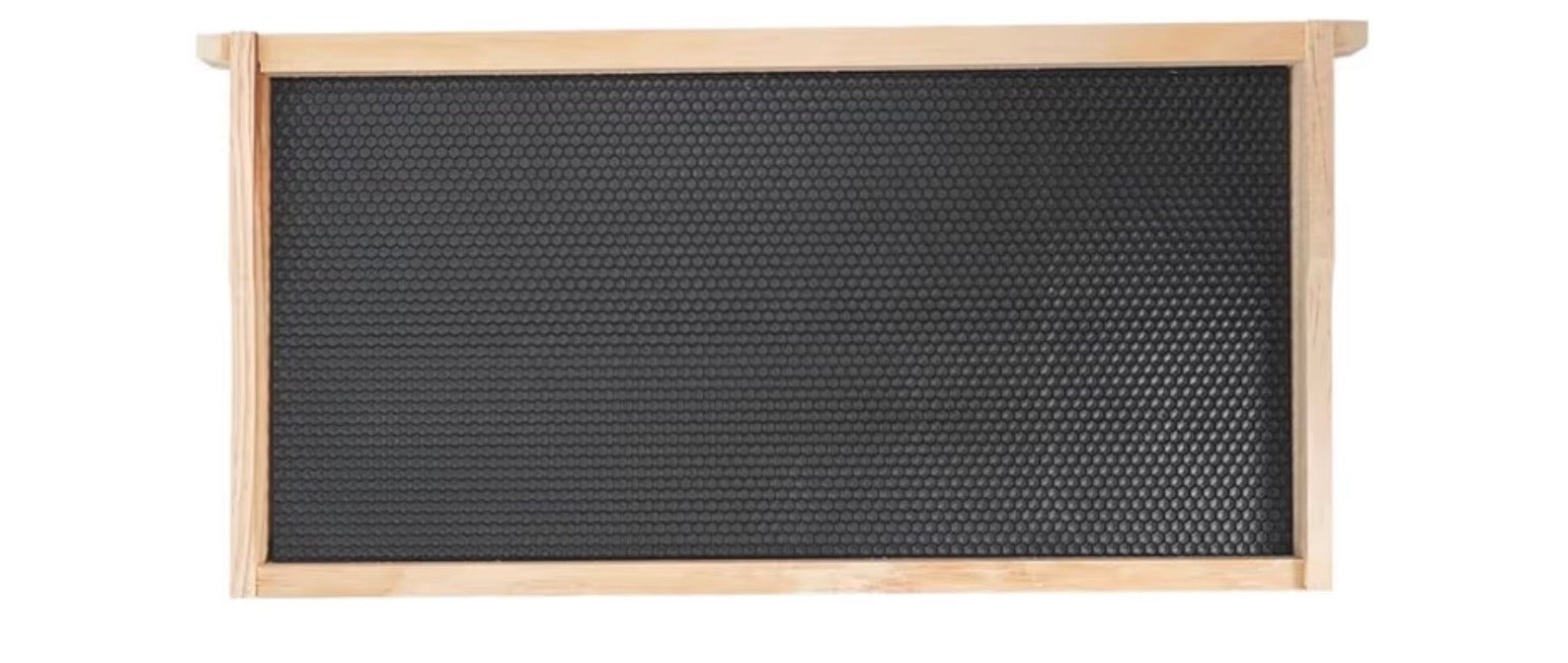 Langstroth Deep Beehive Frames – Pre-Assembled Wood Frames with Black Foundation (10 per package)